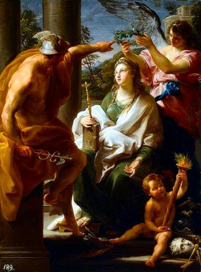 Ethics - Pompeo Batoni - Mercury Crowning Philosophy, Mother of the Arts
