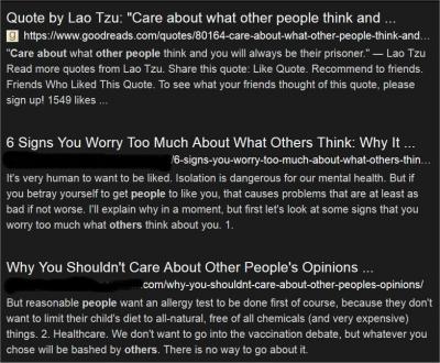 Fake Laozi Quote If you care about other people's opinion, you will become their prisoner