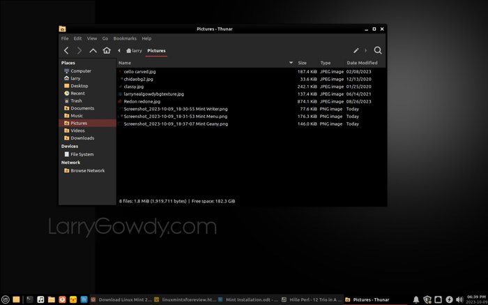 Linux Mint XFCE with Thunar